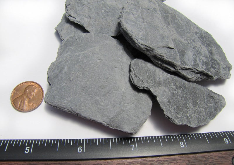 Small World Slate & Stone Natural Slate Stone 1 to 3 Inches - USA Sourced and Packaged for Aquascaping Aquariums, Terrariums, Paludariums, Reptile Enclosures, Wargaming, Models, Mosaic Art, Miniature Fairy Gardens (2lbs Grey) - Image 2